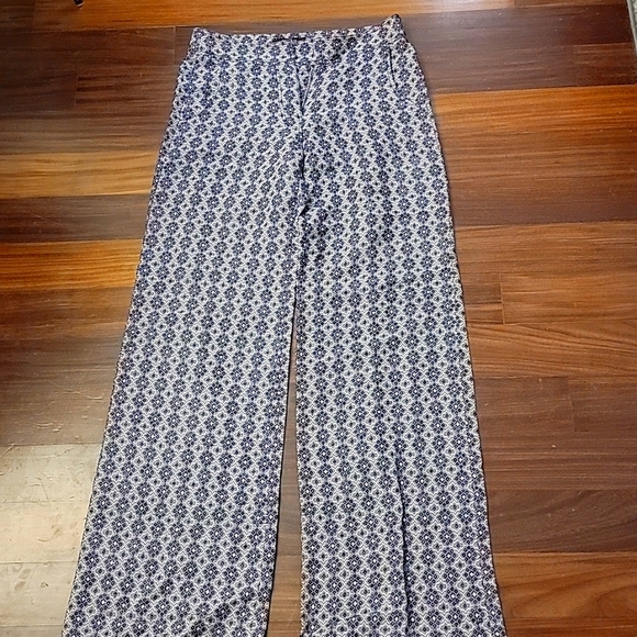 Purple diamond print flare pants - Picture 1 of 4